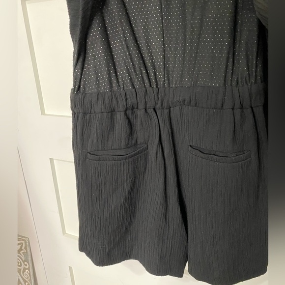 Elevenses Layered Ruffled Romper in Black Size Small - Picture 10 of 14